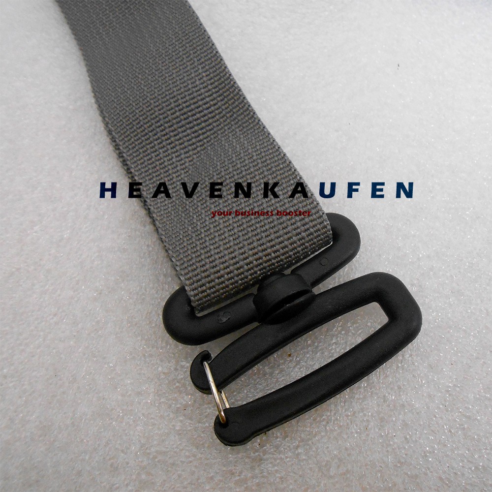 Strap Tas Pria / Tali Selempang Tas Pria Warna Abu Abu Lebar 3,8 cm Kait Model Huruf S