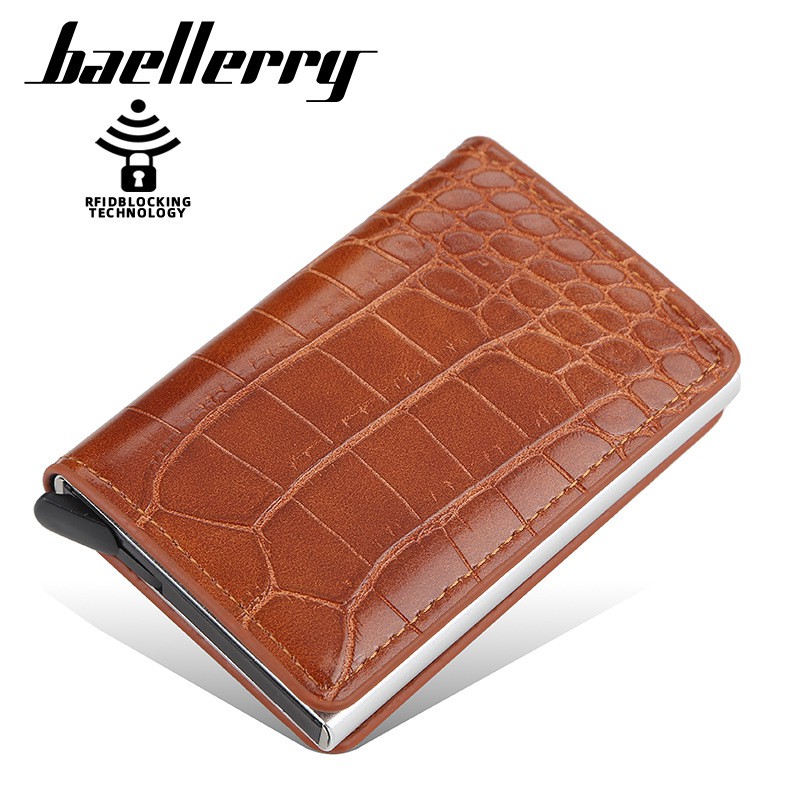 ORIGINAL BAELLERRY DOMPET KARTU LONTAR DENGAN FITUR RFID ANTI PENCURIAN DATA K9130