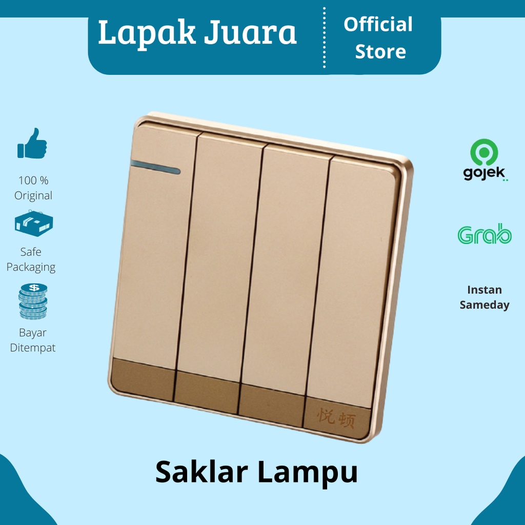 Saklar Lampu | Saklar Lampu Rumah | LPKSTORE Saklar Lampu 86 Type - SH-RF601