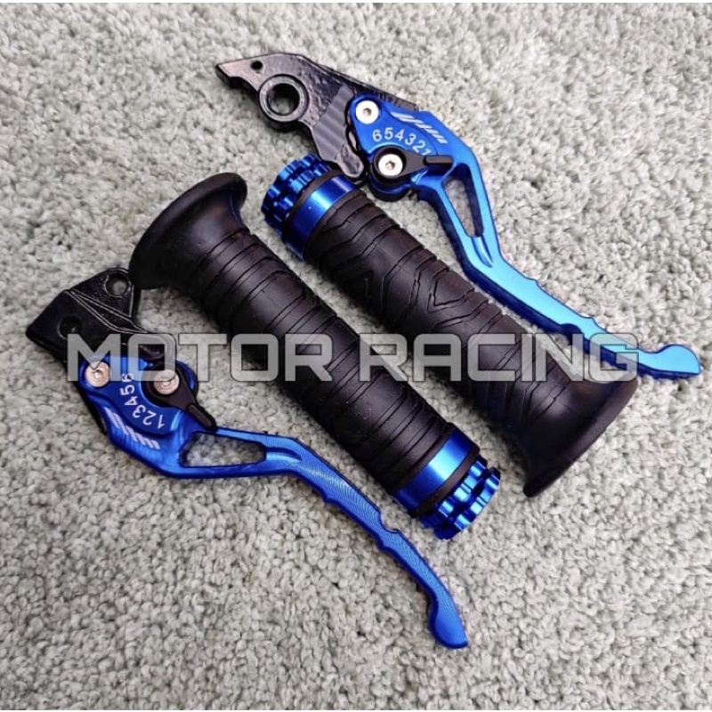 1 PAKET Handle Rem NMax N Max 2015 2016 2017 2018 2019 2020 Yamaha Handle Variasi handle+grip CNC BIRU