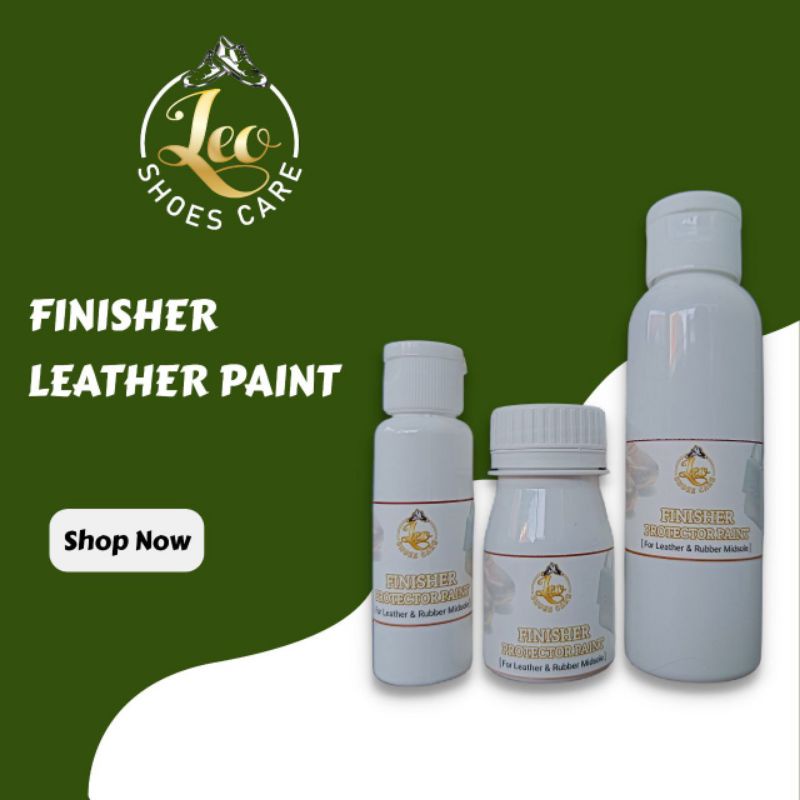 Coating Cairan Pelapis Cat Varnis Finisher Leather Paint Kulit - Finisher Protector Paint Leo Pernis Tas Sepatu Kulit