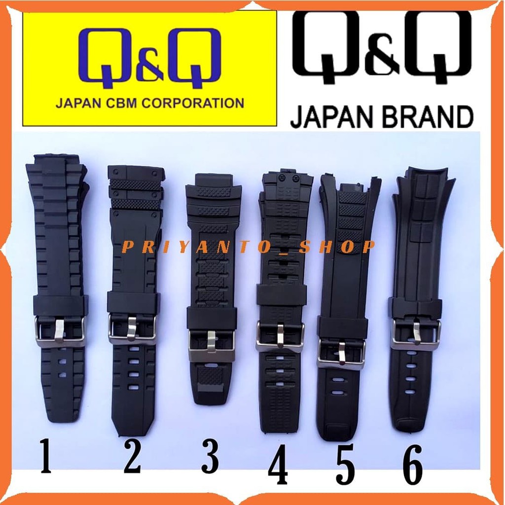 Tali Jam Tangan QnQ / Strap Rubber / Karet jam Tangan Qnq Q&amp;q qq.