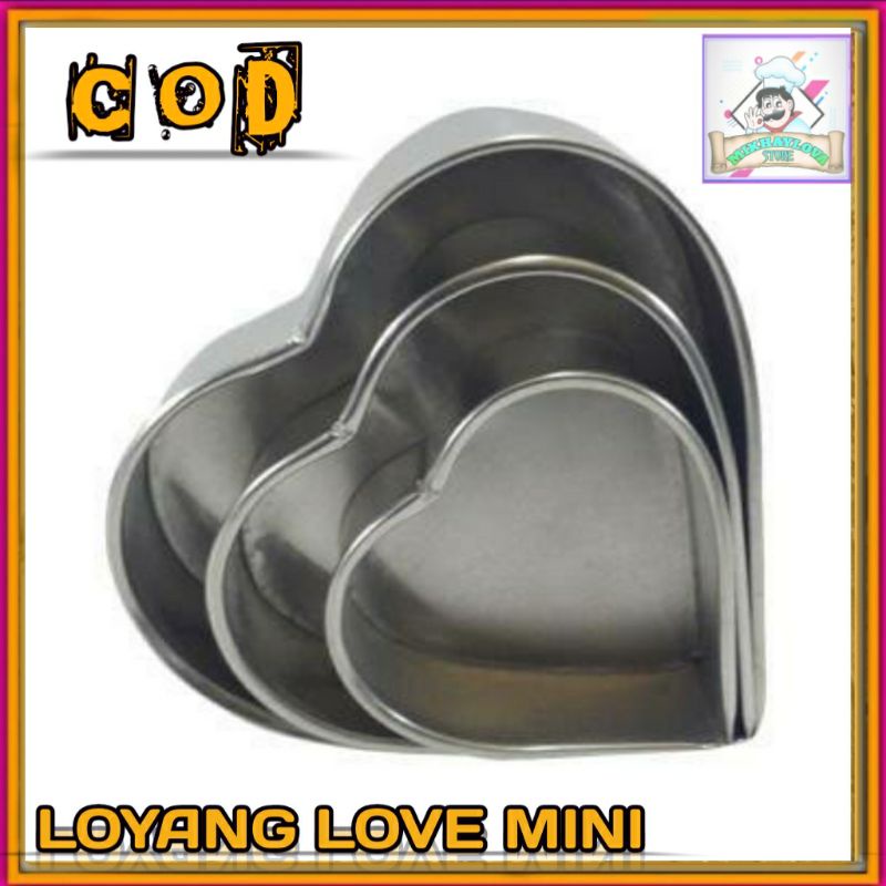 Loyang Love Mini 3 Susun / Loyang Hati