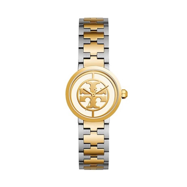 Tory Burch Reva Silver Gold Watch TBW4028