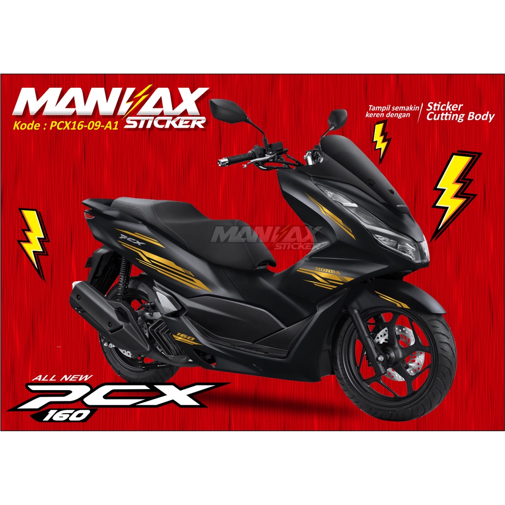 Sticker PCX 160 GOLD Cutting Stiker Honda New PCX 160 - Striping PCX Stiker PCX 160 - PCX16.09