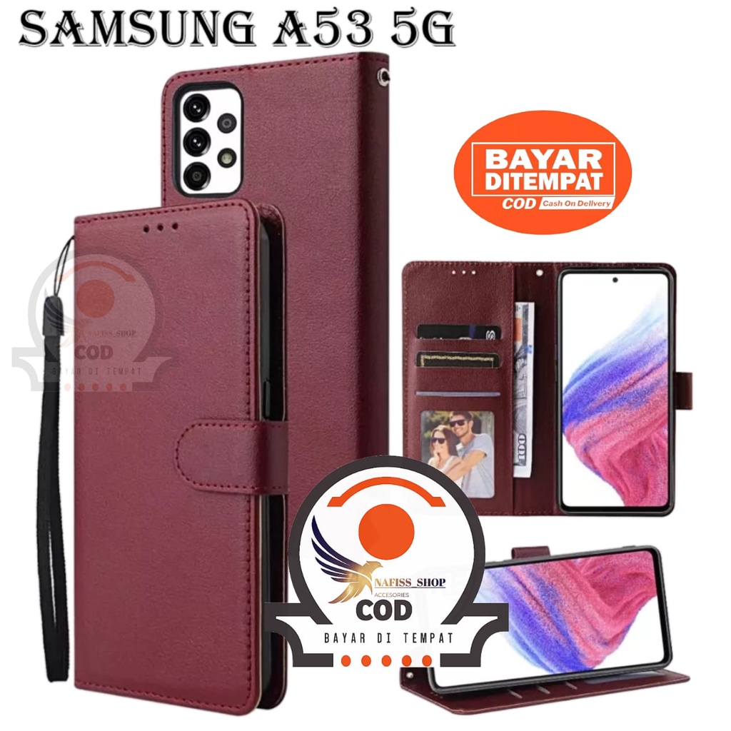 Case Flip Samsung Galaxy A53 5G Dompet Hp untuk Samsung Galaxy A53 5G Leather Flip Case standing fli