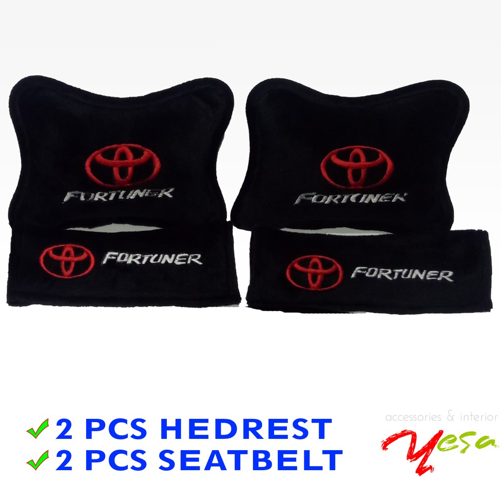 Bantal mobil Fortuner headrest mobil aksesoris mobil
