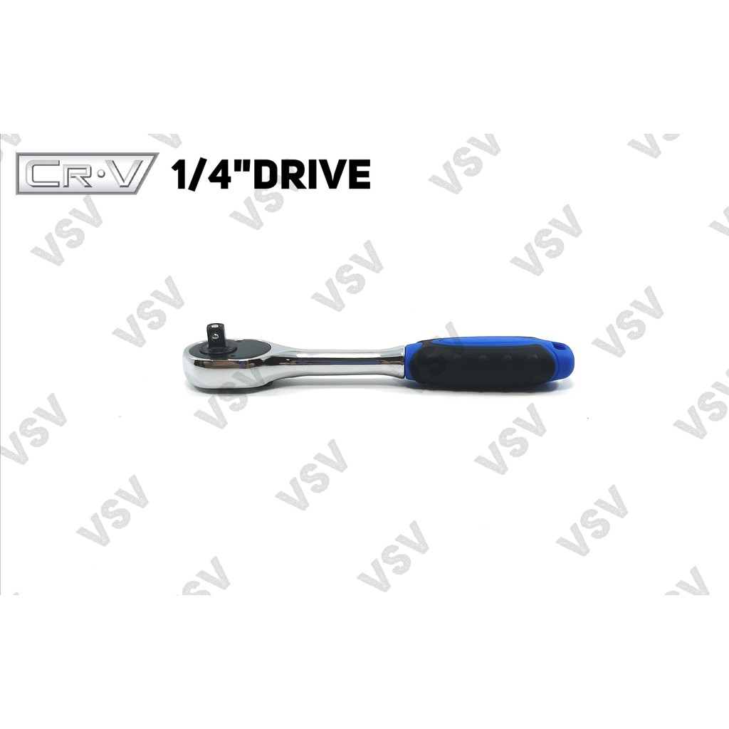 Gestar Rachet Handle 1/4&quot;x6&quot; 24Teeth Gagang Shock rachet biru 97-827