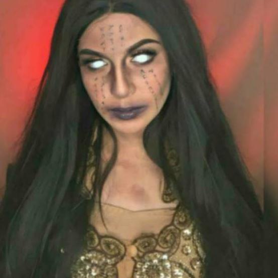 ORIGINAL Softlens Cosplay Anime Bola Mata full Putih White Lathi hantu seram vampire dracula viper