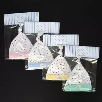 MIYO Topi Bayi/Baby Tali Polkadot Newborn (0-3M)| Perlengkapan Bayi Baru Lahir / Pakaian Bayi