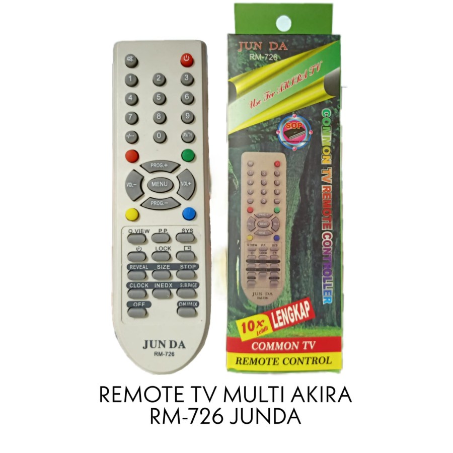 REMOTE UNIVERSAL TV TABUNG AKIRA RM-726 JUN DA