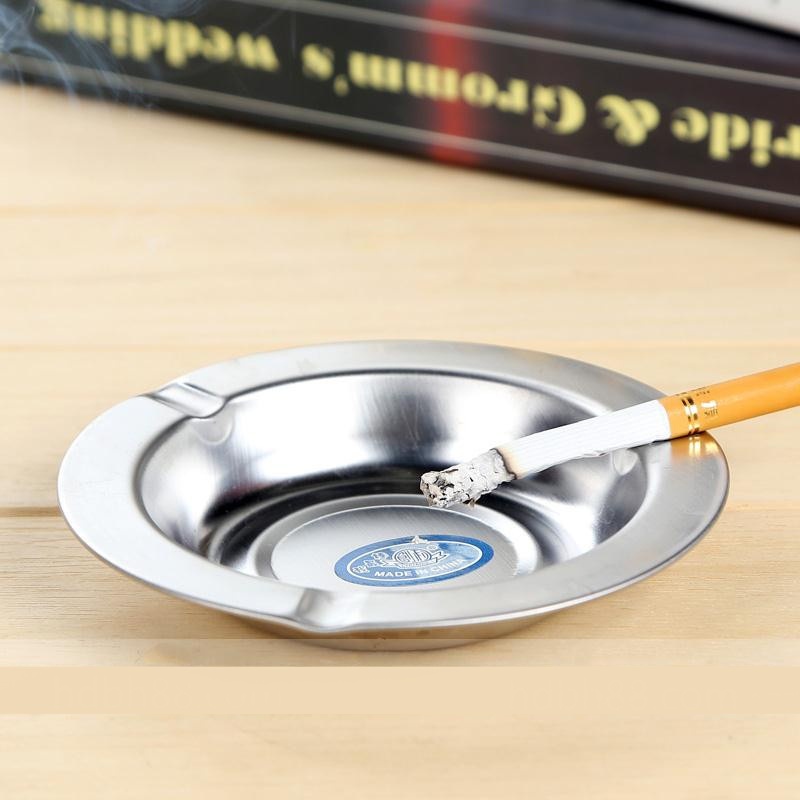 ASBAK ROKOK STAINLESS 12 CM / ASBAK SENG / ASHTRAY CIGARETTE / ASBAK ROKOK BULAT