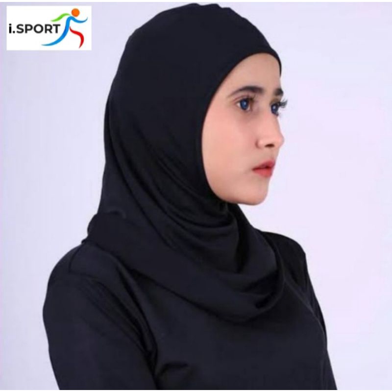 Manset Hijab Kerudung Hitam
