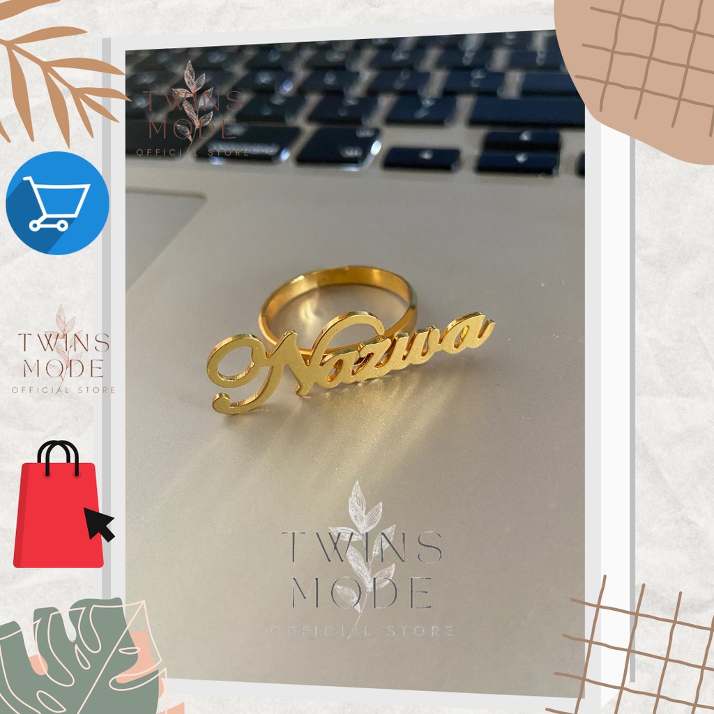 Cincin Unik Bisa Cetak Nama Mewah Elegan Harga Terjangkau Free Box Perhiasan