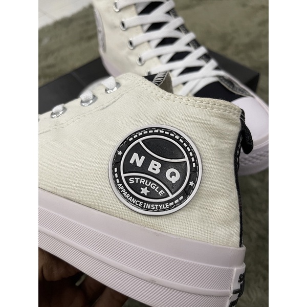 SEPATU SEMI BOT PREMIUM NBQ TERBARU BISA COD SEPATU SNEAKERS NBQ STRUGLE SEMI BOOT CT PREMIUM HIGHT QUALITY BLACK WHITE COCOK UNTUK PRIA DAN WANITA FREE KAOS KAKI DAN BOX