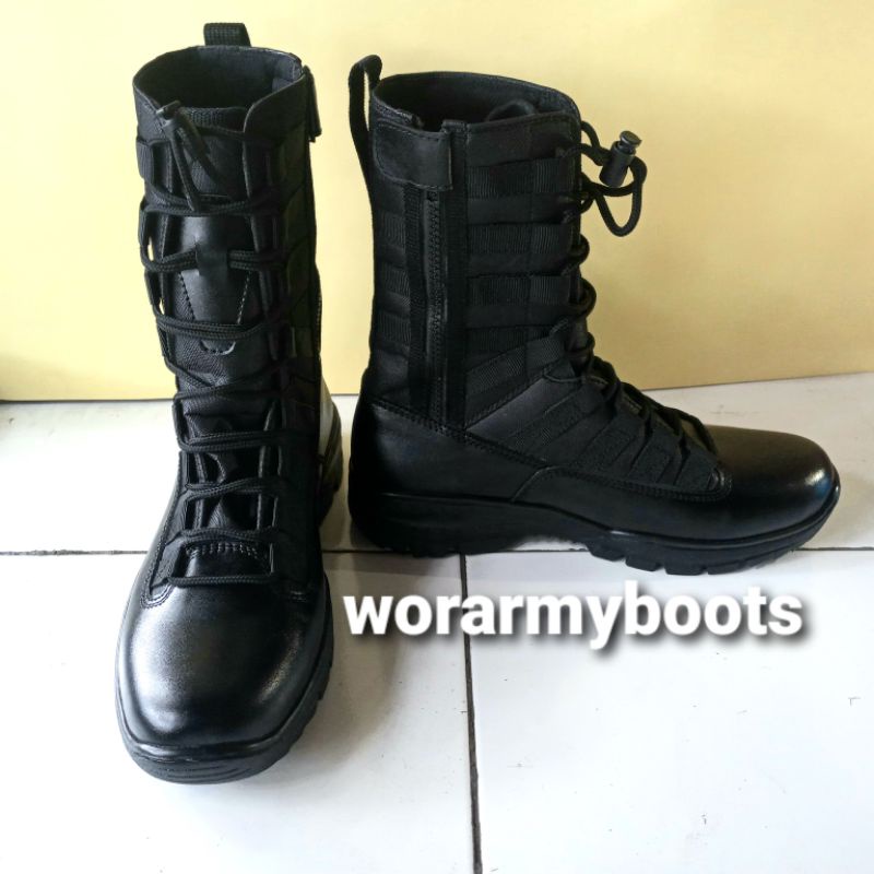 Sepatu PDL TNI POLRI SECURITY DISHUB Model Ninja M2  Kulit sapi Asli