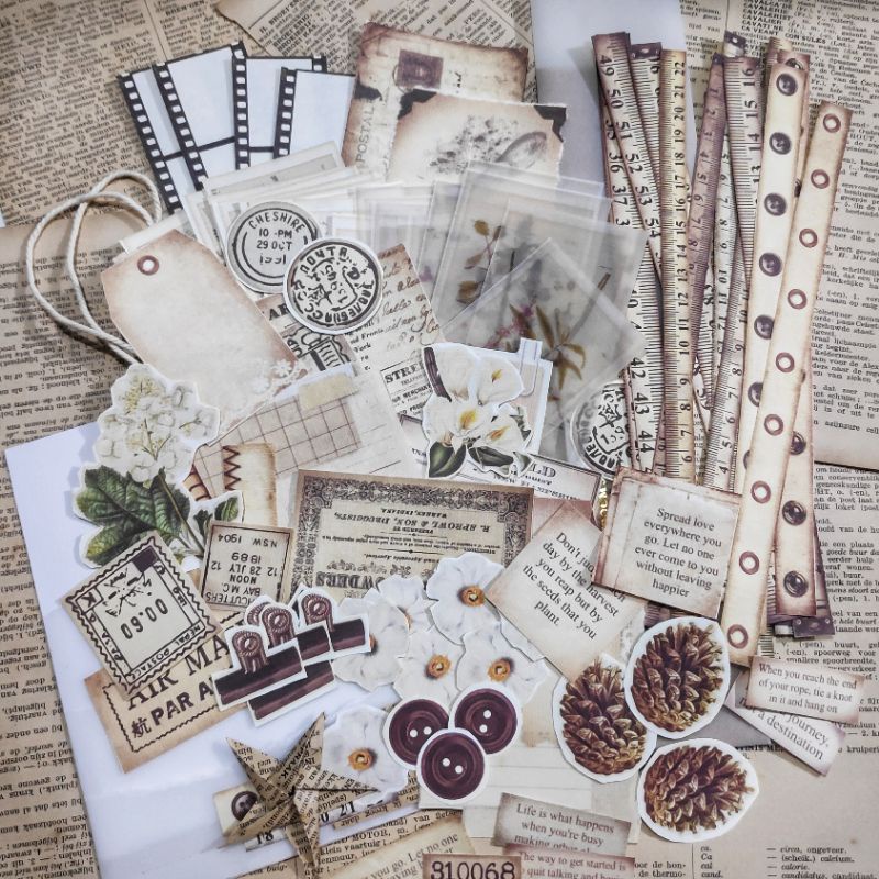 

JS001 Journal Set | 75 pc mini journal kit | Printable for journal and scrapbook