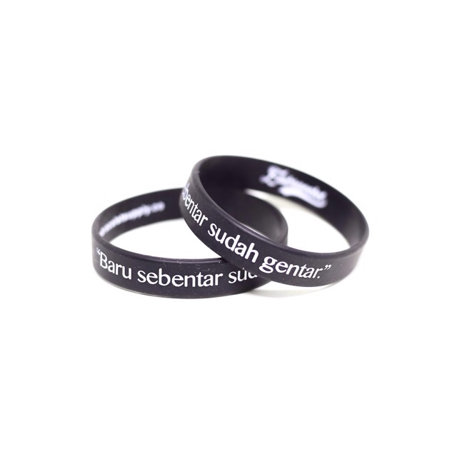 Baru Sebentar Sudah Gentar - Gelang Karet Silicone | Gelang Fashion | Wristband | Bracelet