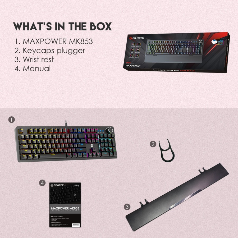 Fantech Max Power MK853 Gaming Keyboard