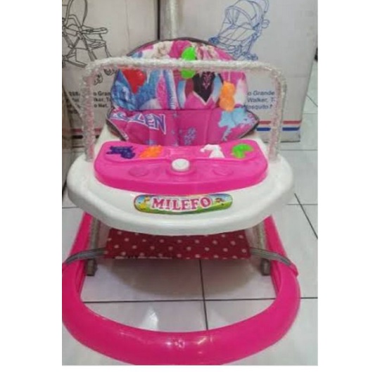 Baby Walker Milefo Musik Lampu Dorongan Karpet Roda 8pc FREE PACKING DUS+BUBBLE