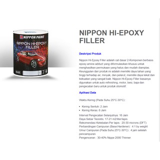  Cat  Epoxy NIPPON  HI EPOXY FILLER NIPPON  PAINT Shopee 