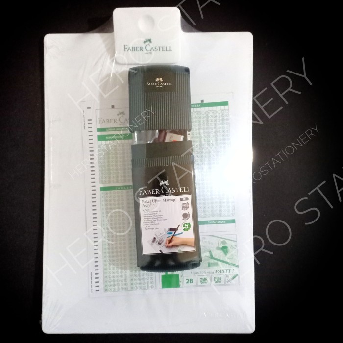 

(TERLARIS) Paket ujian mantap akrilik + papan jalan faber-castell asli / original