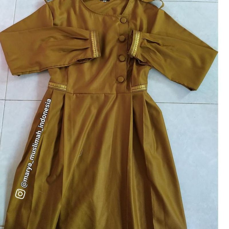 GAMIS TOYOBO PEMDA KEKI WARNA DARK PNS S M L XL XXL dan XXXL-6