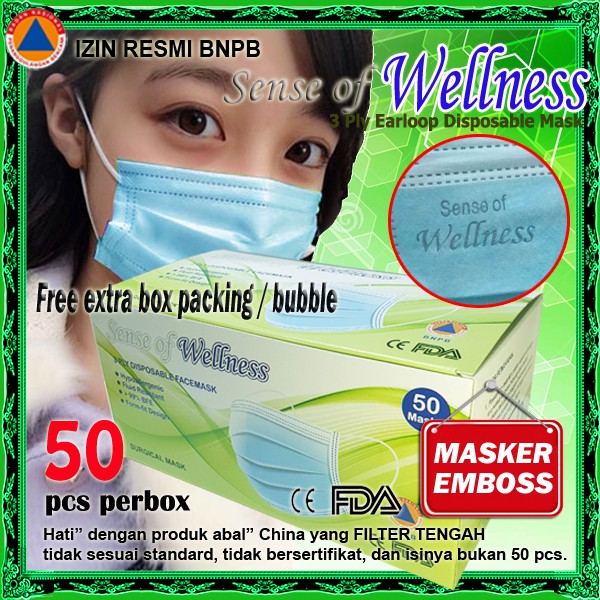 Masker 3 Ply Medis Bedah 3Ply Earloop Surgical Disposable Face Mask ...