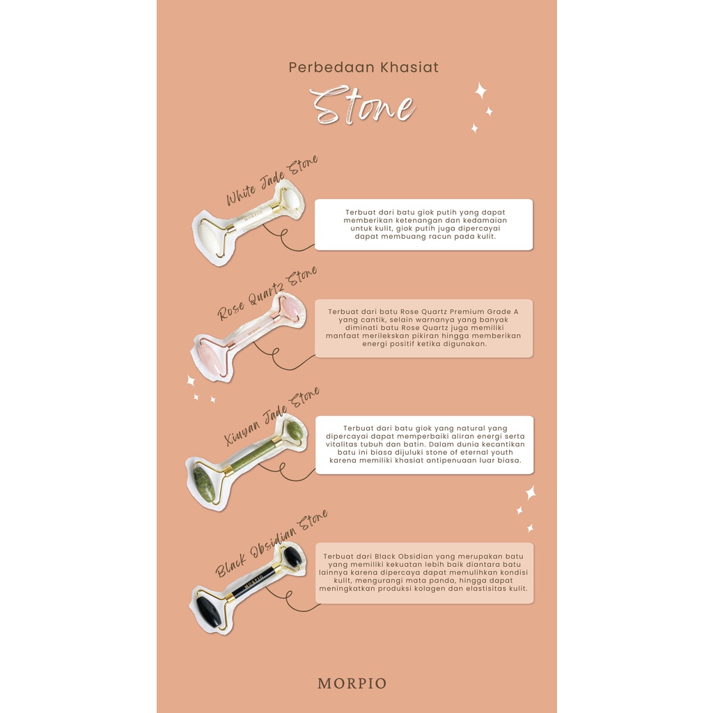 Morpio Guasha Face Roller Natural Stone Anti-Aging
