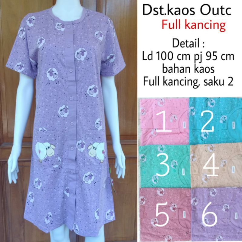 MURAH Daster busui Outclass full kancing  depan  baju  