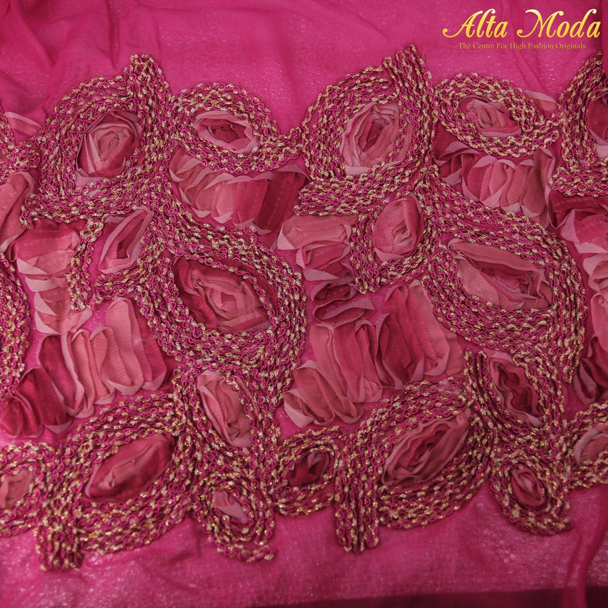 

Alta Moda Kain Chiffon Embroidery Floral Pink (1M)