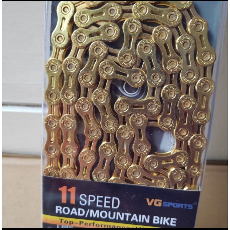VG Sports Rantai Sepeda 10 Speed Half Hollow Gold Rantai Sepeda