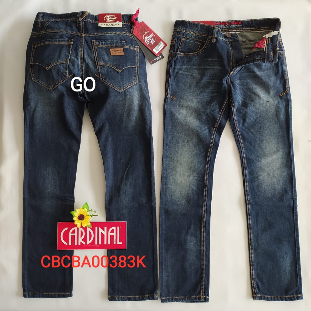 gof 32 CARDINAL CBCBA Celana Panjang Jeans Reguler Fit Slim Fit Straight Slim Bawahan Laki Dewasa