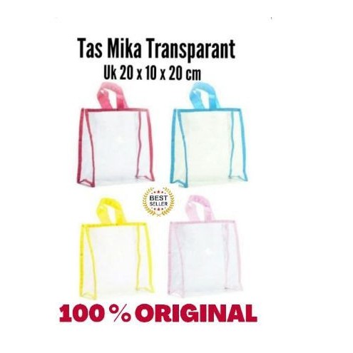 

Tas Mika Transparan Goddie Bag Hampers Souvenir Ulang Tahun UK 20x10x20cm