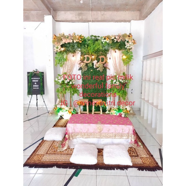 sewa dekorasi akad nikah simple 2 meter