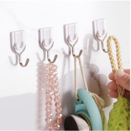 Gantungan Hook Kait Isi 6 Pcs Gantungan Tempel Dinding Kamar Mandi Dapur Sticky Hanger Wall