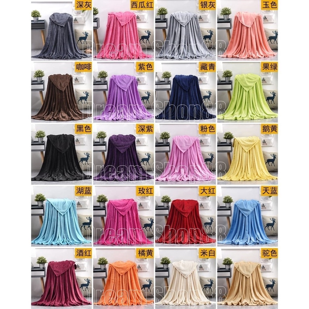 Selimut Bulu Halus Ukuran 160x200cm / Selimut Bulu Dewasa Tebal Super Lembut-random
