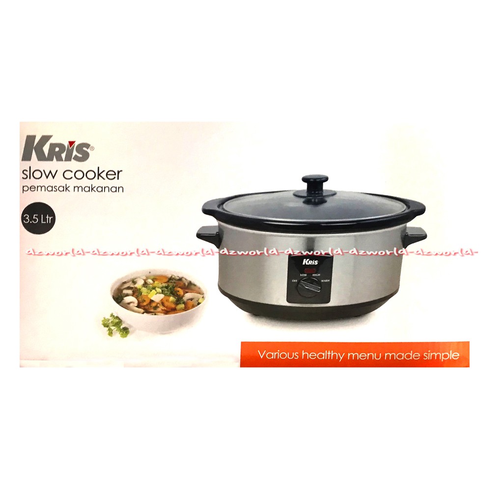 Kris Slow Cooker 3.5Liter Warna Silver Pemasak lambat Memiliki Tombol Dapat Digunakan Mengatur Suhucrock Pot Krischer 3.5 L