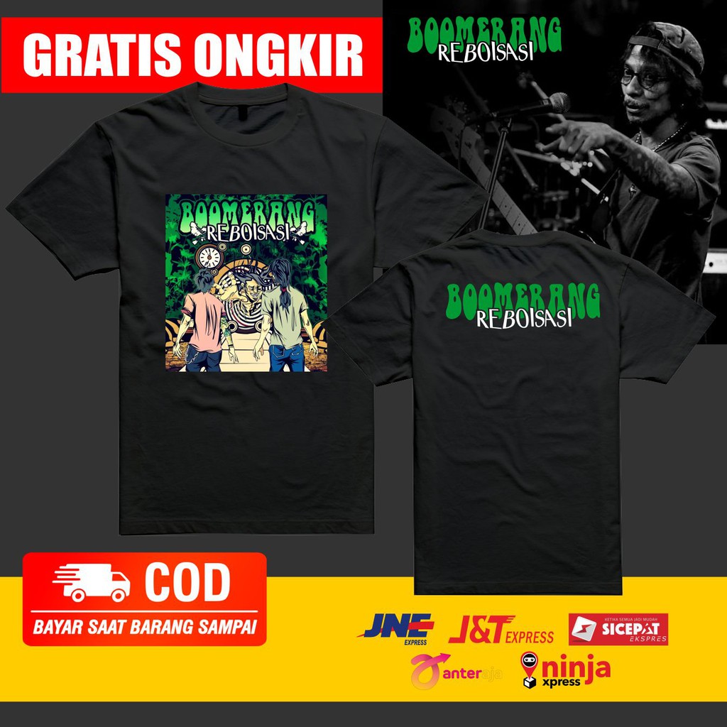 KAOS LENGAN PENDEK BOOMERANG DISTRO - KOAS BAND BOOMERANG TERBARU TERLARIS