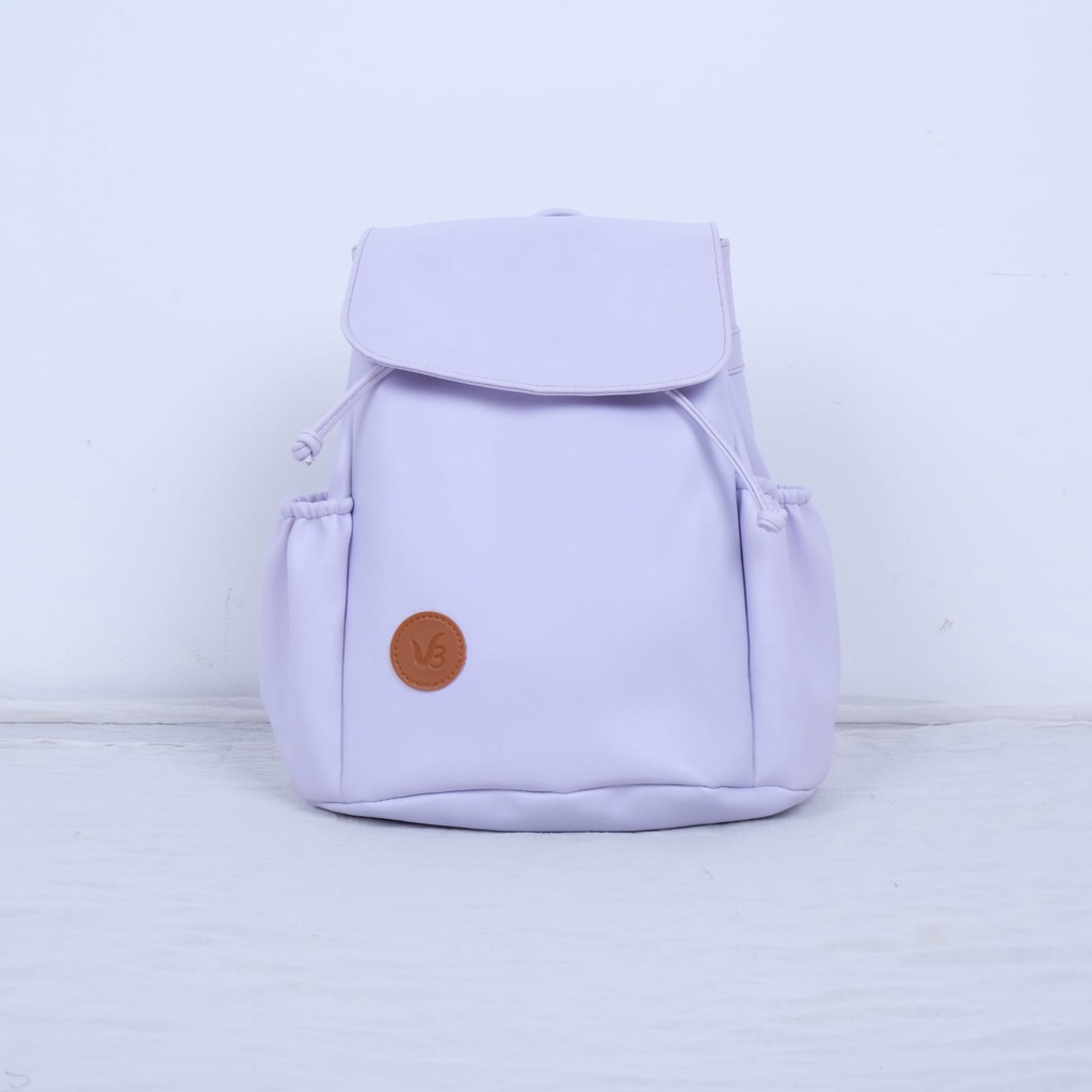 Tas Ransel Wanita - Tas Milea Wanita - Cream, Hitam, Abu, & Pink, Theree braveshop-Hilda Ungu