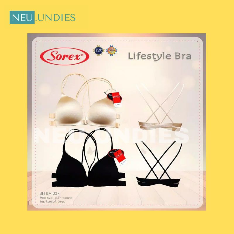 Bra Fashion Sorex BA 037 Bh Seamless Push Up Tanpa Kawat Original