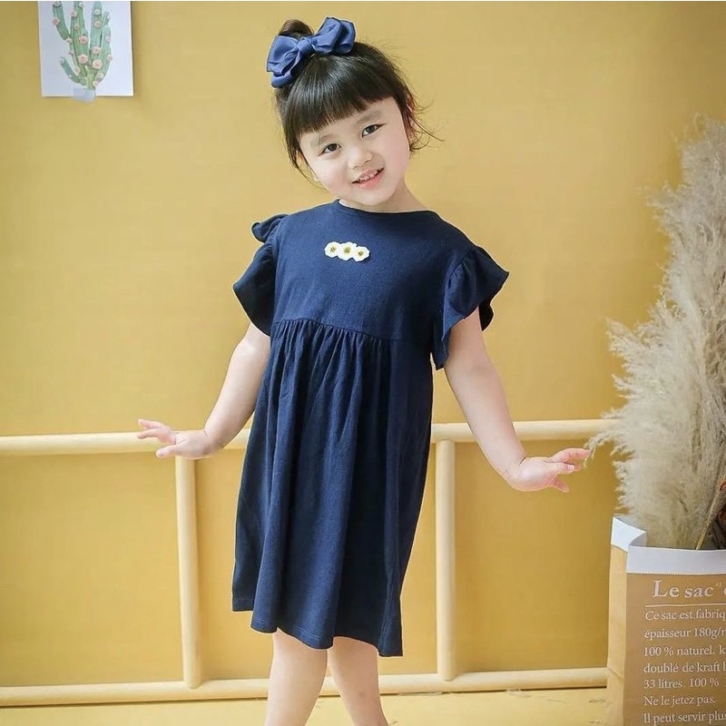 Baju Anak Dress Flower Smilee Original Super Premium Pakaian Anak  Perempuan  Kaos Terlaris Termurah