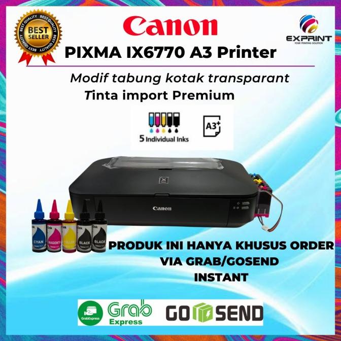 Printer Canon Pixma IX6770 A3 + Infus Tabung