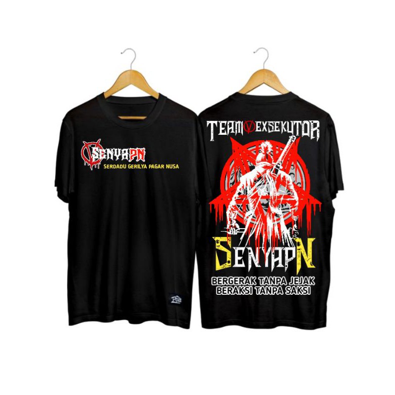 Kaos senyaPN pagar nusa / Kaos pencak silat lengan pendek / Kaos pagar nusa senyaPN / HITAM