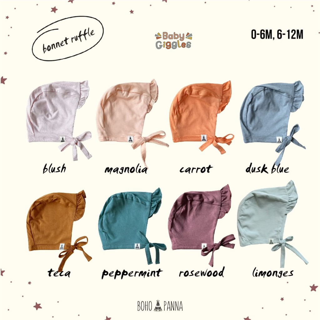 Bohopanna - Bonnet Ruffle / Bohopanna Bonnet Anak Perempuan