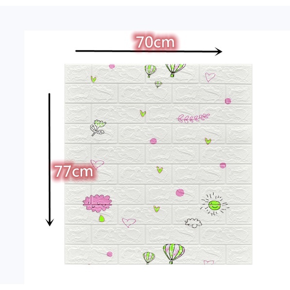 HL0202 Wallpaper Dinding 3D Foam Interior Motif Bintang Love Sticker S1119
