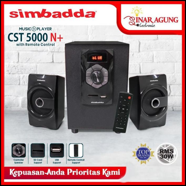 Simbadda Speaker Bluetooth Cst-5000N+ Cst5000N+ With Remote - Resmi