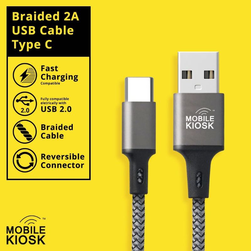 USB Kabel Type C fast charge Merk Mobile Kiosk