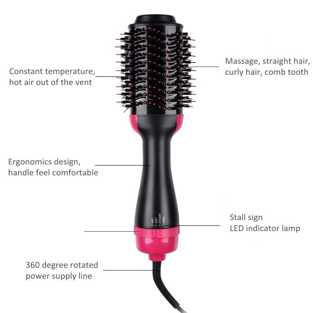 OLOEY Sisir Roller Hair Dryer Rambut 2in1 Volumizer Curler Comb WB-336