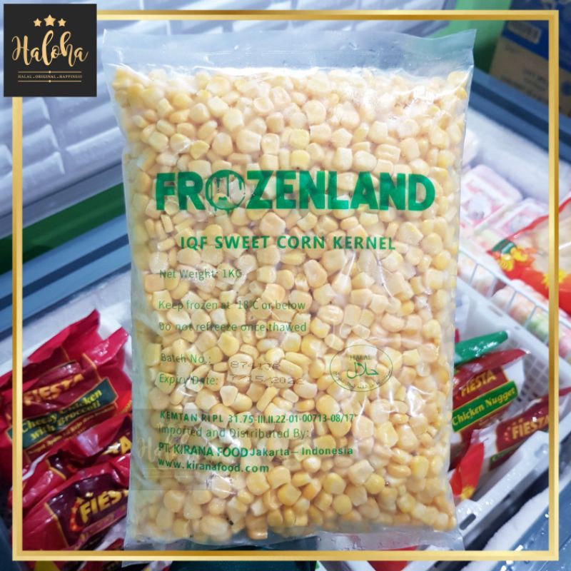 Frozenland Sweet Corn Import / Corn Kernel / Jagung Manis / Jagung Pipil 1Kg